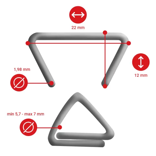 D-ring HR22 gegalvaniseerd D-ring HR22 gegalvaniseerd