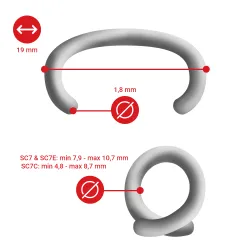C-Ring RING15 Galv Blunt C-Ring RING15 Galv Blunt