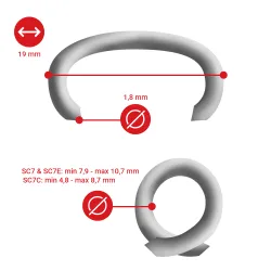 C-Ring RING15 GALV Sharp C-Ring RING15 GALV Sharp