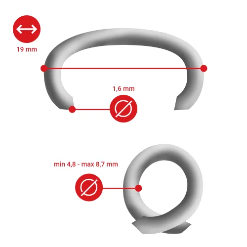 C-Ring RING16 Galv Sharp
